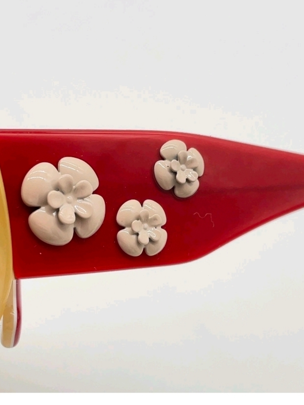 Authentic Chanel 5113 c.970/11 Camellia Red Beige Sunglasses W/Case - Picture 7 of 16